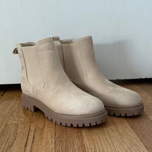 Old Navy Light Tan Chelsea Booties